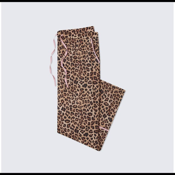 NWOT Womens plus size 2XL Summersalt pink and leopard silky pajama set - Picture 3 of 9